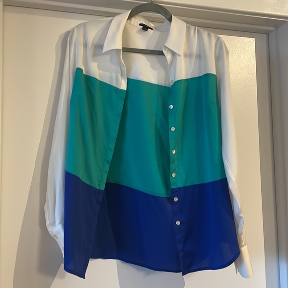 Ann Taylor Colorful Button Down Blouse - Size 4 - Picture 10 of 11
